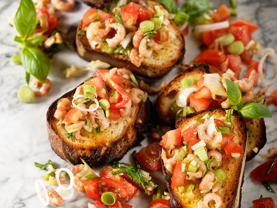Krabben-Bruschetta Krabben-Bruschetta