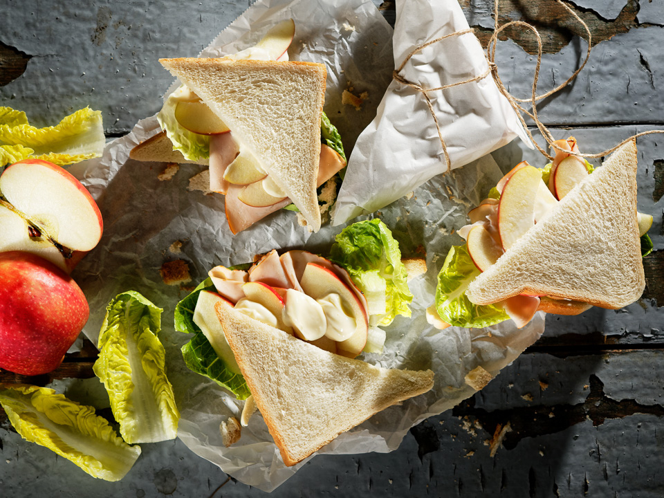 Sandwich mit Apfel und Putenbrust Sandwich mit Apfel und Putenbrust