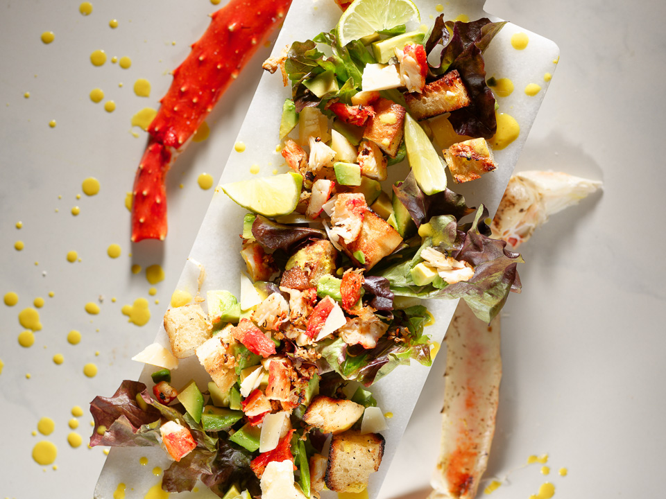 Königskrabben-Brotsalat