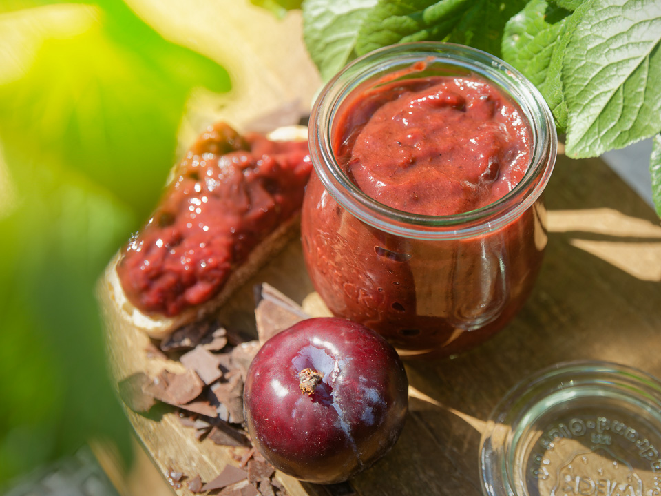 Pflaumenmus mit Rum und Schokolade Pflaumenmus mit Rum und Schokolade