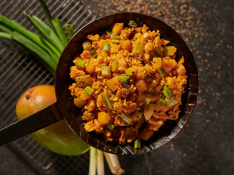 Süß-scharfe Couscous-Mango-Pfanne Süß-scharfe Couscous-Mango-Pfanne