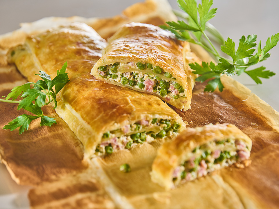 Erbsen-Ricottastrudel Erbsen-Ricottastrudel