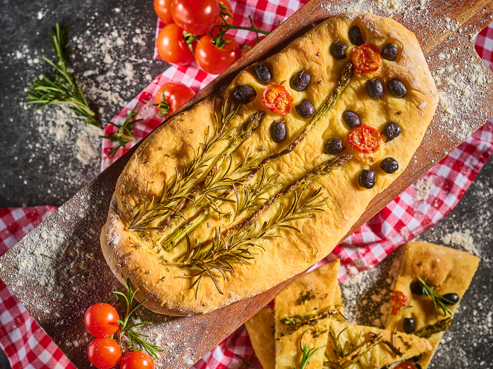 Spargel-Focaccia Spargel-Focaccia