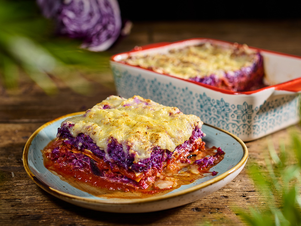Vegetarische Rotkohllasagne Vegetarische Rotkohllasagne