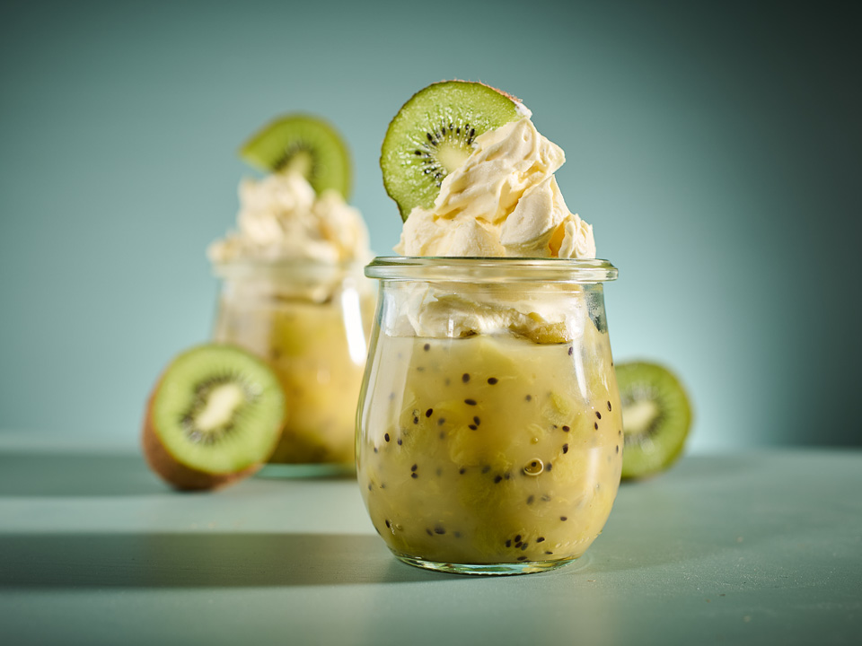 Kiwigrütze mit Mascarponecreme