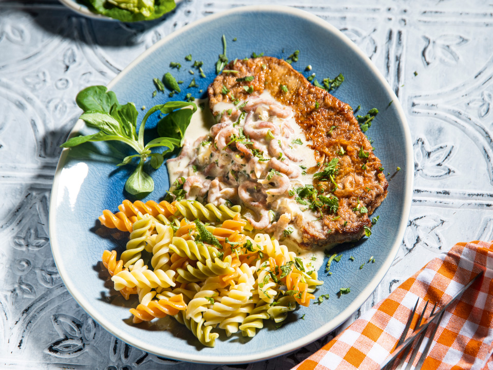 Surf 'n' Turf vom Kalb mit Krabbensoße