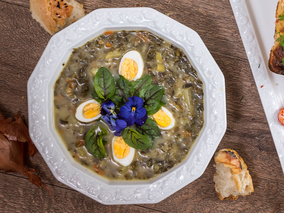 Zupa szczawiowa (Sauerampfersuppe)