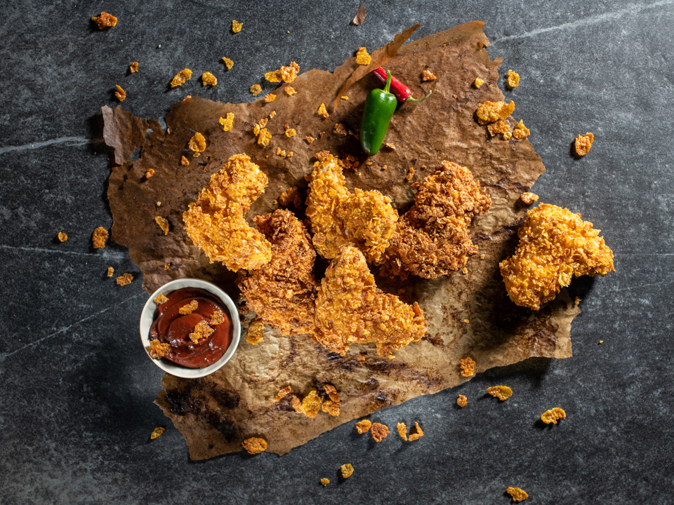 Chickenwings mit Cornflakeskruste Chickenwings mit Cornflakeskruste