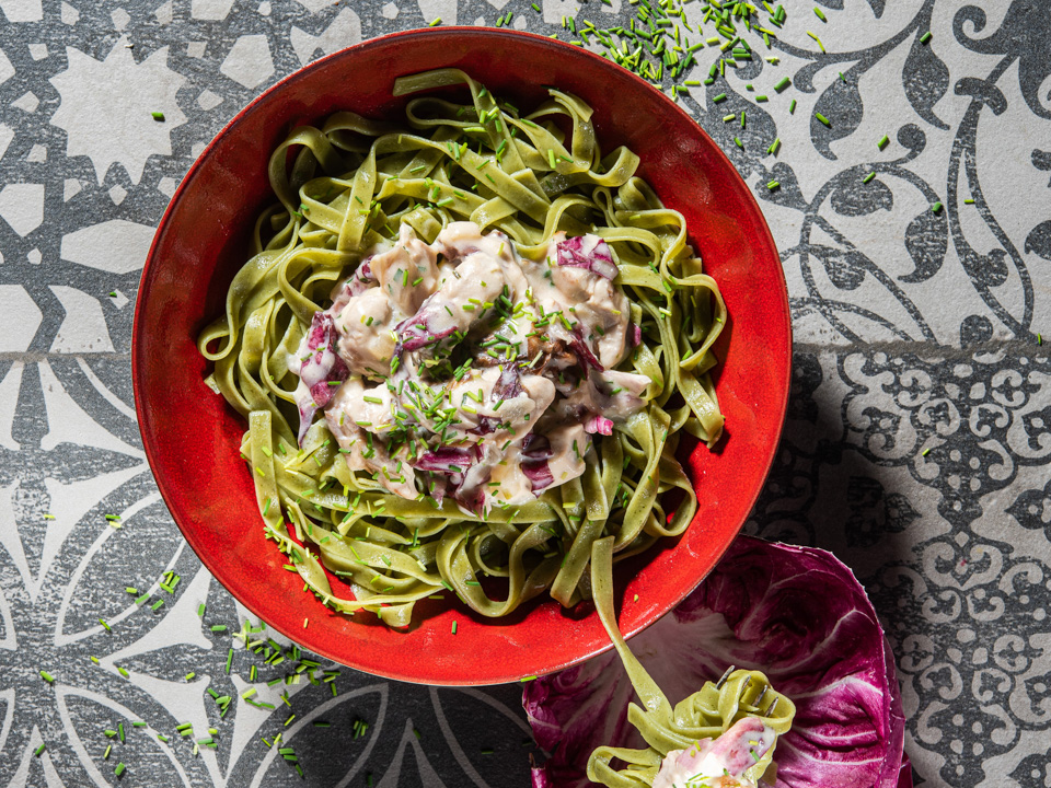 Putengeschnetzeltes in Frischkäsecreme