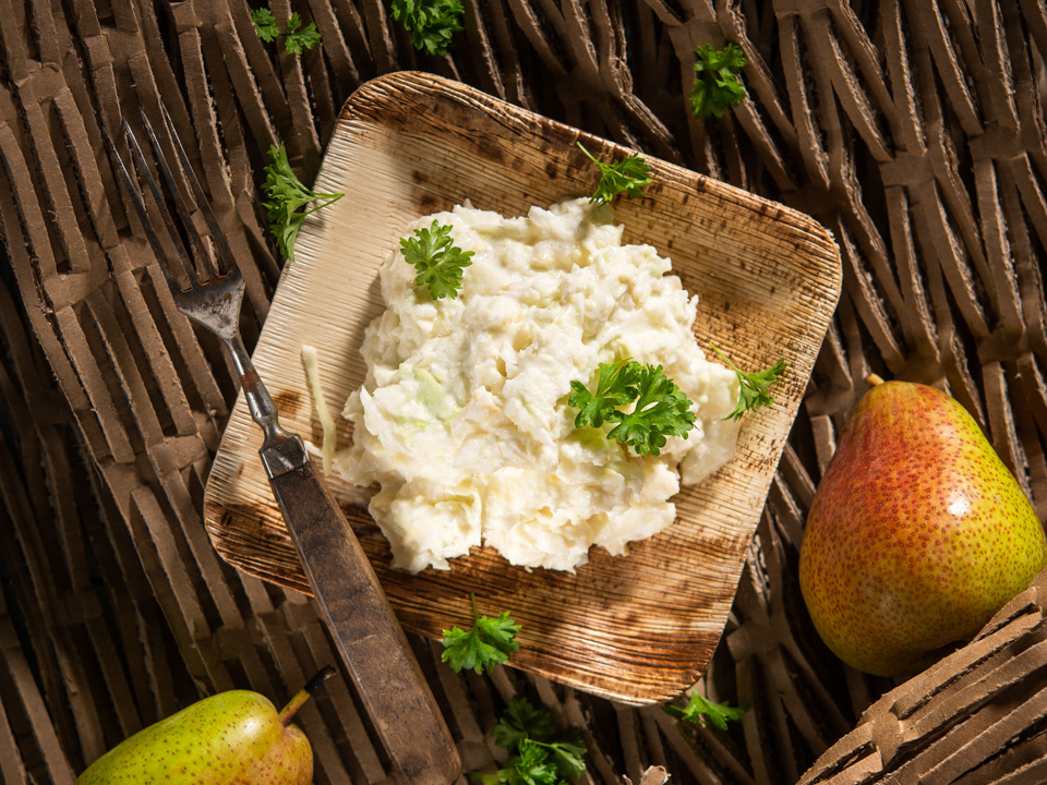 Kohlsalat mit Birne und Ingwer