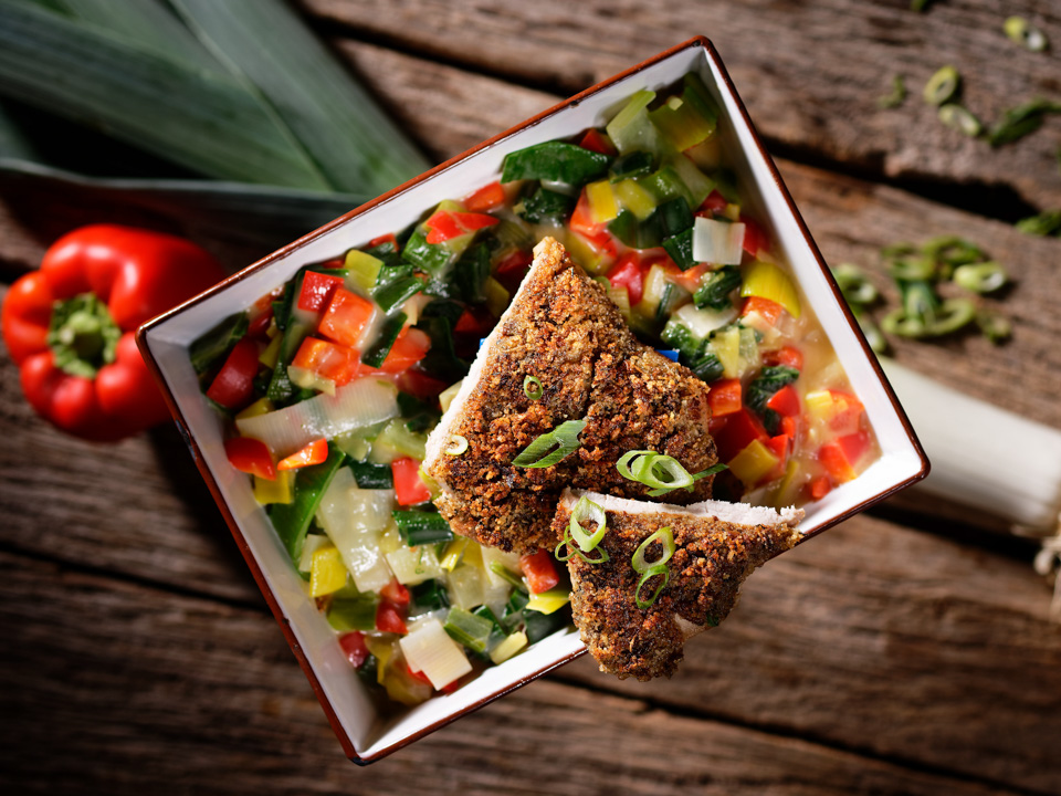 Kalbsrückensteak mit Steinpilzkruste