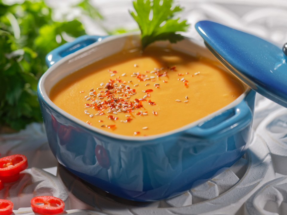 Süßkartoffelsuppe mit Ingwer