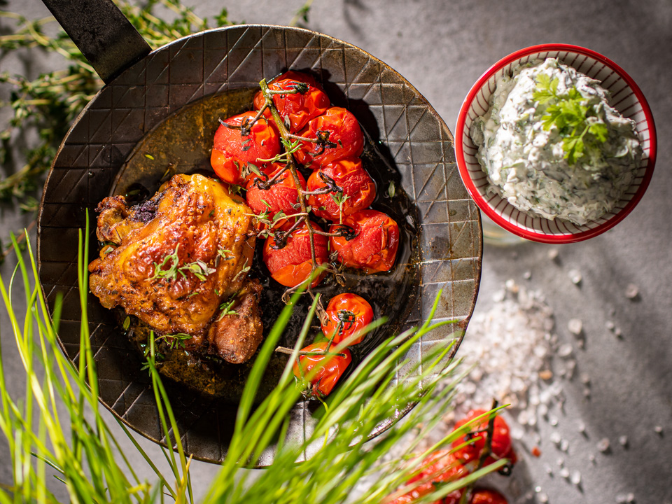 Hähnchenoberkeulen aus dem Ofen