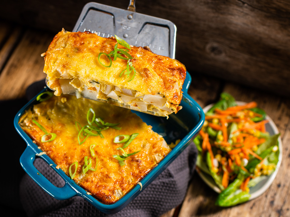 Kohlrabi-Skyr-Auflauf mit Bärlauch