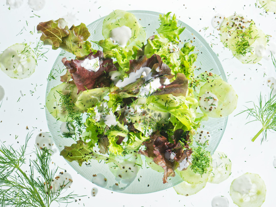 Gurkensalat mit Sauerrahm Gurkensalat mit Sauerrahm