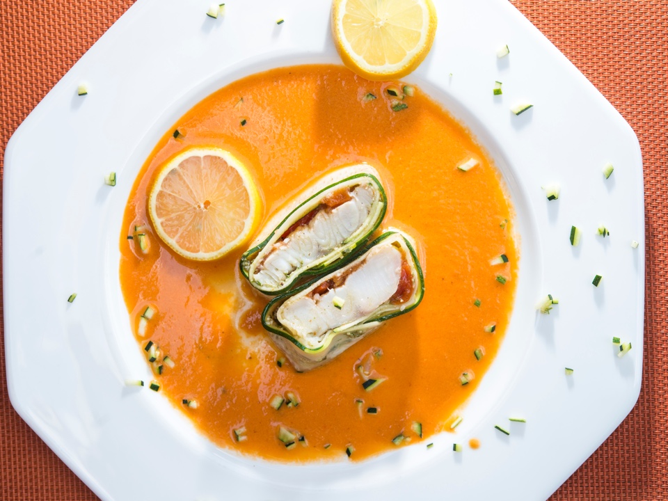 Lucioperca in Manto de Zucchine