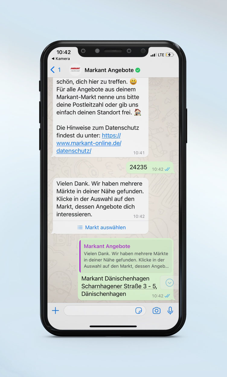 Angebote per WhatsApp