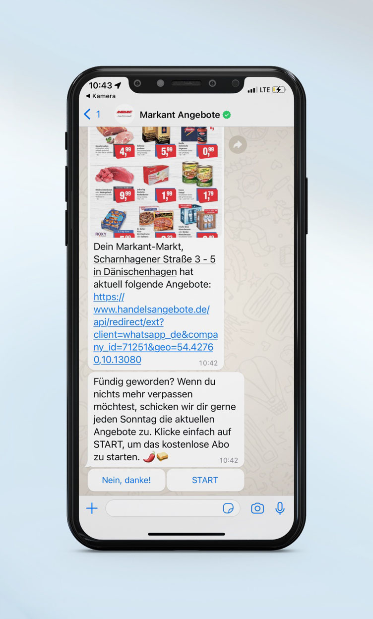 Angebote per WhatsApp