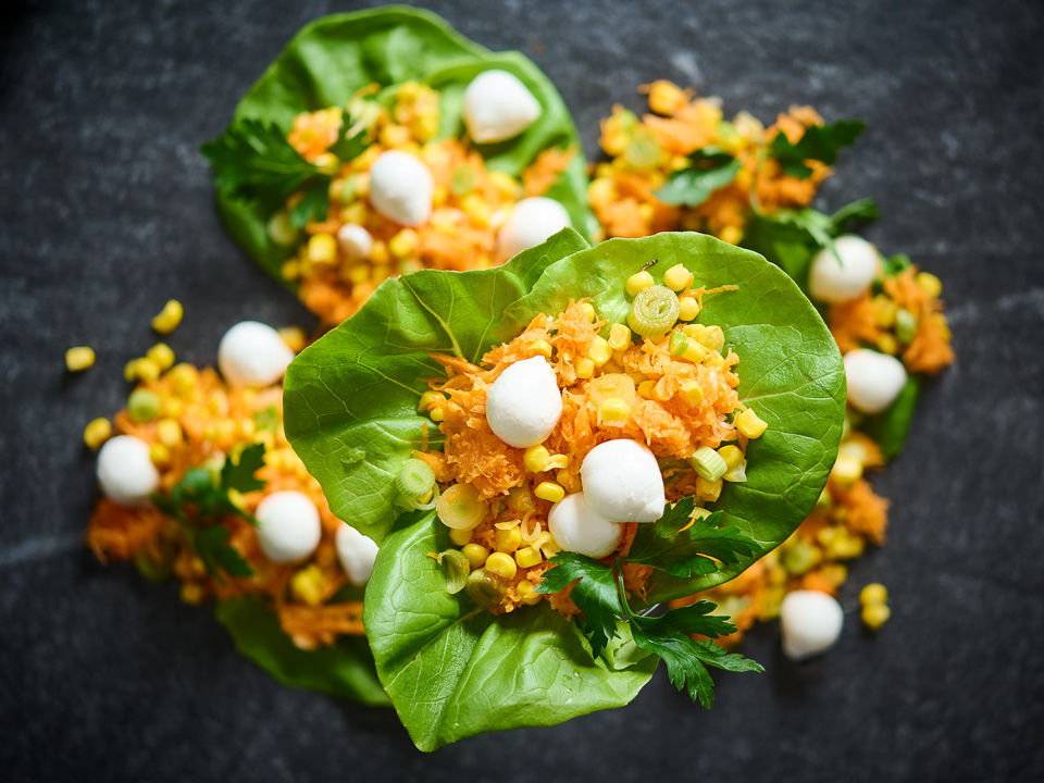 Möhrenrohkost mit Mozzarella