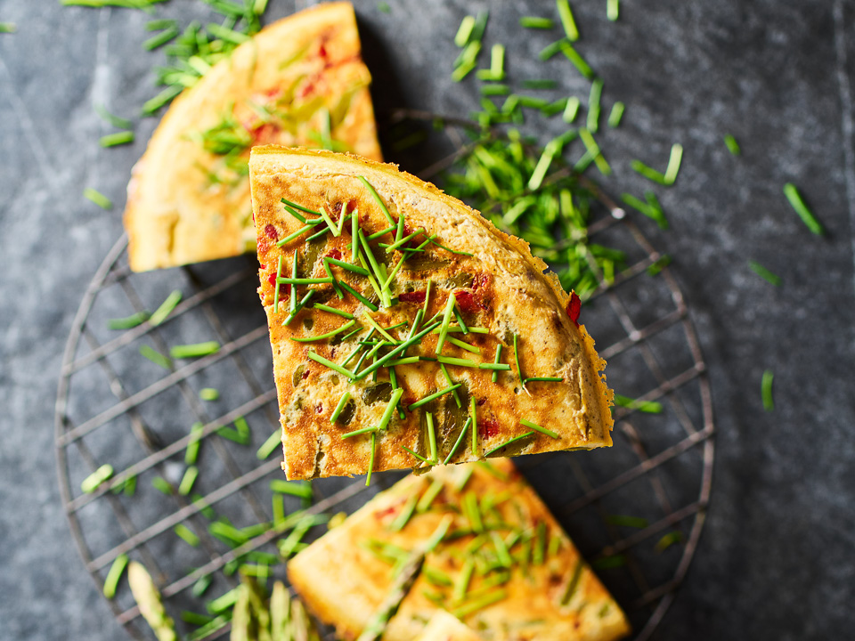 Frittata mit grünem Spargel