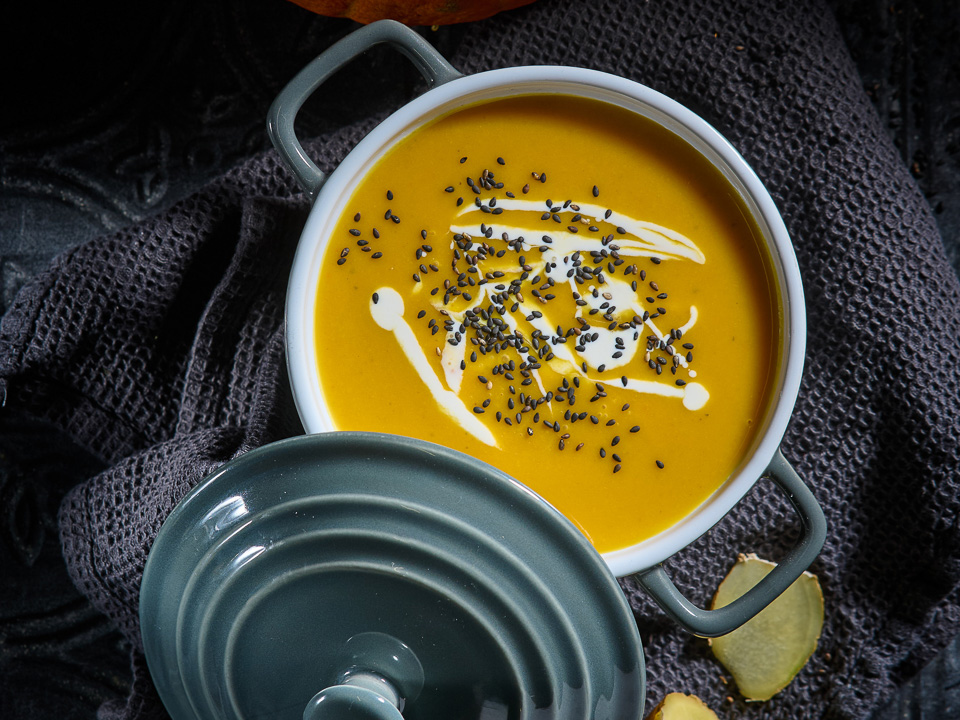 Kürbissuppe mit Ingwer