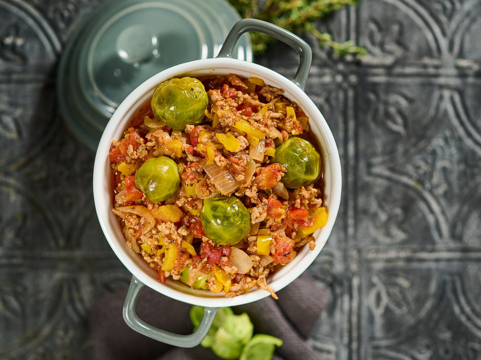 Rosenkohl-Hackfleisch-Topf
