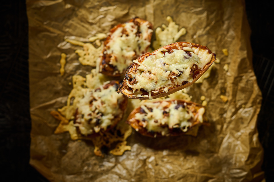 Gefüllte Süßkartoffeln