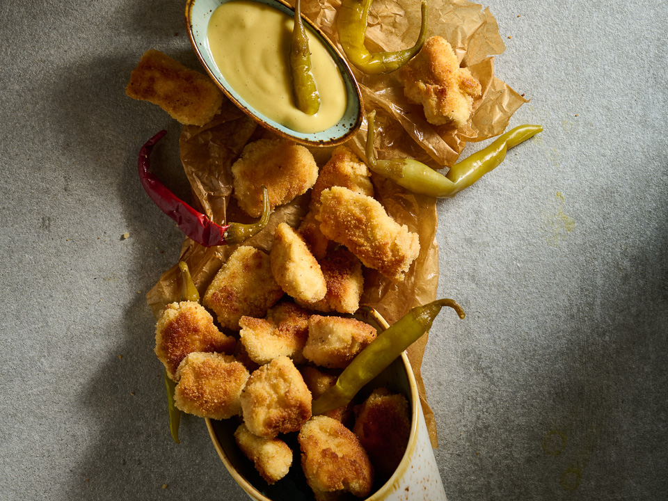 Hähnchenstücke mit Senfmayonnaise