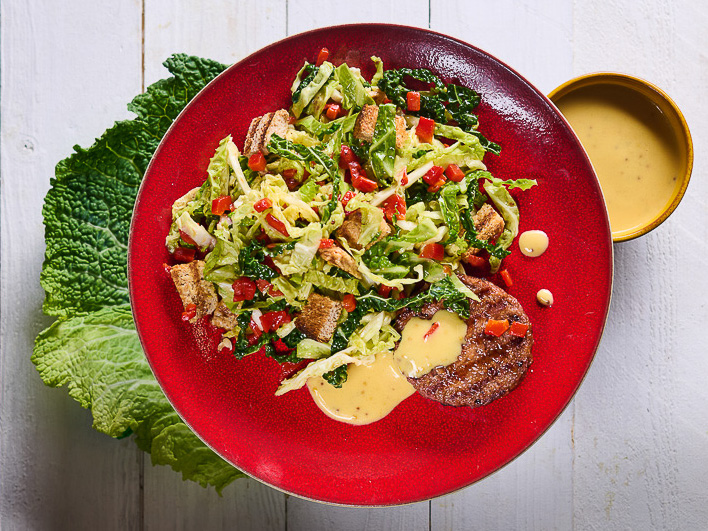 Wirsingkohlsalat mit Burgersoße